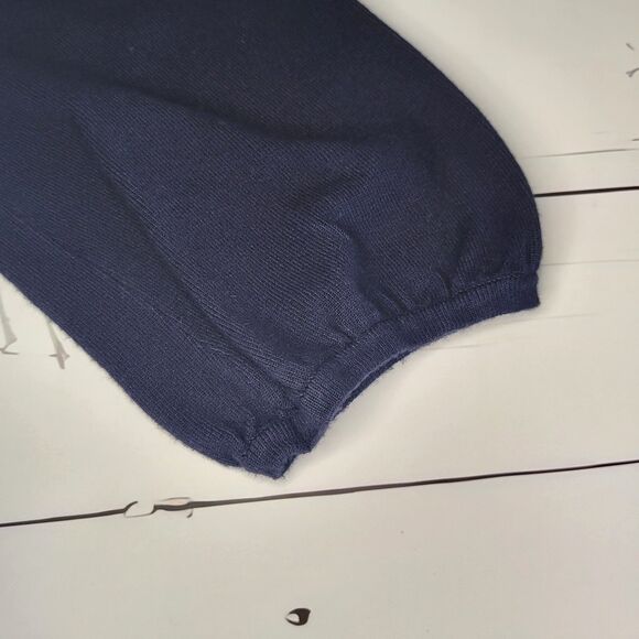 Ann Taylor navy blue sweater 3/4 sleeve scoop neck size XS - Picture 4 of 7